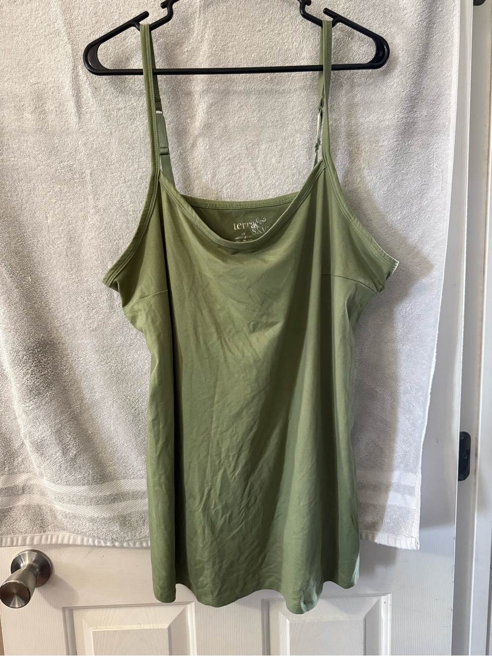 Terra & Sky Olive Green Adjustable Strap Camisole